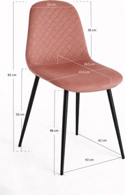 Zestaw 4 Krzese Boide