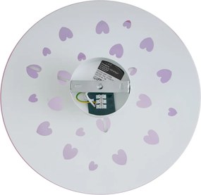 Dziecięca lampa sufitowa różowa z serduszkami - Harrie in Love
