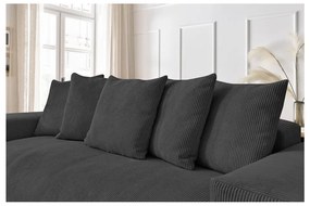 Szara sztruksowa sofa 280 cm Voltaire – Bobochic Paris