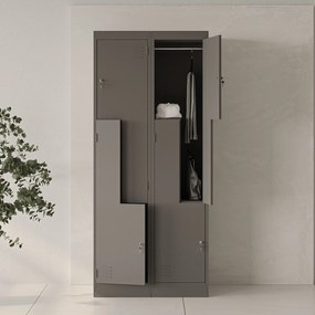 Szafa socjalna czterokomorowa Julia 80x45x185 cm antracyt