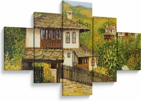 Obraz - Domki letniskowe w lecie (125x70 cm)
