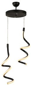 Czarna metalowa lampa wisząca LED ø 25 cm Hilton – Squid Lighting