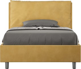 Łóżko bez stelaża tapicerowane 120x200 microfibra okra Antea Large