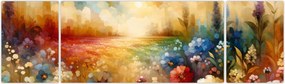 Obraz - Kolorowa łąka (170x50 cm)
