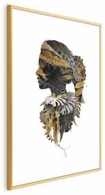 Plakat Człowiek dżungli 21x30 cm z ramą złotą z marginesem ARTGEIST B