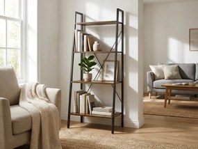 Regał TAYLOR 4 półki 147x60 cm, rustykalny brązowy