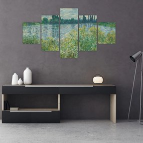 Obraz - Claude Monet, Banks of the Seine, reprodukcje (125x70 cm)
