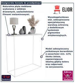 Klasyczna konsola do przedpokoju  beton + biały L9-S33