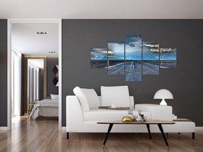 Obraz drogi podczas burzy (125x70 cm)