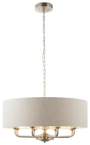 Endon 99152 - Żyrandol na łańcuchu HIGHCLERE 8xE14/40W/230V szary/matowy chrom