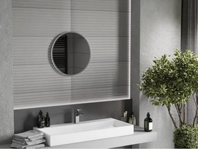 Mexen Loft lustro łazienkowe okragłe 40 cm, rama inox - 9850-040-040-000-10
