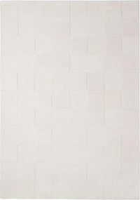 Wełniany dywan tkany ręcznie w kolorze kości słoniowej 200x290 cm Checkerboard – Flair Rugs