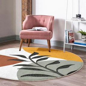 Okrągły dywan odpowiedni do prania i robotów sprzątających ø 80 cm Comfort – Mila Home