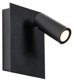 Zewnetrzna Nowoczesna lampa ścienna zewnętrzna czarna w komplecie z LED IP54 - Simon Nowoczesny Oswietlenie zewnetrzne