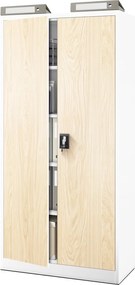 Szafa biurowa Eco Design Jan H 90x40x195 cm biały/dąb sonoma