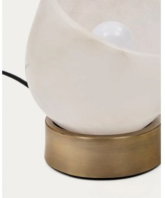 Lampa stołowa w kremowo-mosiężnym kolorze (wysokość 17 cm) Shenli – Kave Home