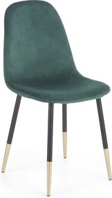 Krzesło tapicerowane K379 VELVET ciemno zielone