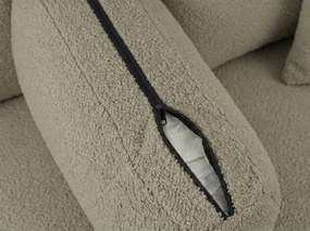 Rozkładana kanapa w kształcie U SMART BOUCLE 303x143 cm, szaro-brązowa