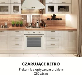 Klarstein Elizabeth 60cm 49L Piekarnik Retro do Zabudowy​ Vintage Kremowy