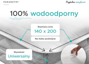 Nieprzemakalny ochraniacz na materac PIKOWANY 140 x 200 cm