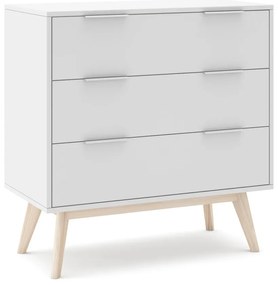 Biała niska komoda 80x83 cm Campus – Marckeric