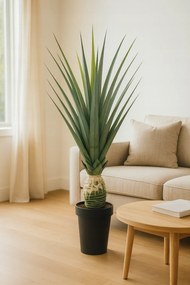 Agawa Sztuczna Roślina w Doniczce Aloes 120 cm Nowoczesna Dekoracja Do Domu i Biura o Realistycznych Zielonych Liściach