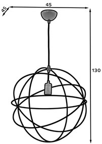 Lampa wisząca OLINTO I czarna ELTAP
