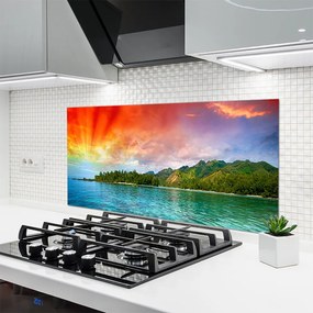 Szkło do Kuchni na Ścianę Brzeg Lasu Nad Bałtykiem