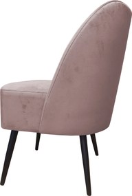 Fotel DUBAJ tkanina Welur noga metalowa : Kolor nogi - Czarna stożek, Kolor tkaniny - VELVET - MG58