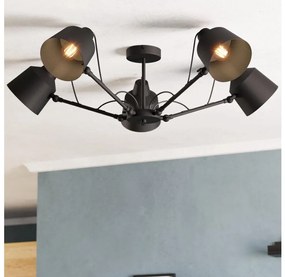 Eglo 99667 - Żyrandol natynkowy BASURTU 5xE27/40W/230V