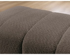 Brązowy podnóżek z materiału bouclé Annecy – Bobochic Paris