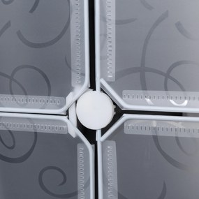 HOMCOM Szafa w Designie Kostek, 2 Duże i 9 Małych Kostek, Plastik, Metal, 111D x 47S x 183W cm, Czarno-Biały