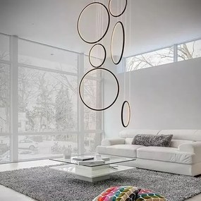 Designerska lampa ściemnialna Ledowe Okręgi No.8 In 90 cm