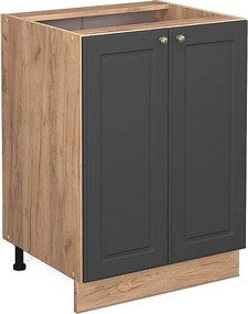 Szafki kuchenne antracytowo-złoty 60x51.6x82 fame-line