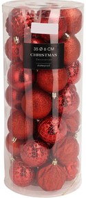Bombki świąteczne 6 cm, 35 szt.