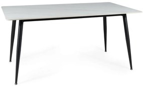 STÓŁ RION BIAŁY/ CZARNY STELAŻ 160X90 SIGNAL