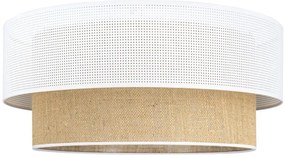 Lampa sufitowa BORHO 1xE27/60W/230V śr. 50 cm biała/juta