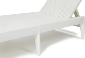 NUMANA, Leżak ogrodowy plastikowy, biały