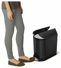 Simplehuman Wąski kosz z pedalem 10 l,  czarny