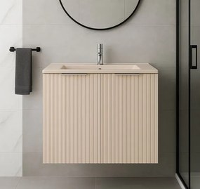 Kaszmirowa ryflowana szafka łazienkowa dwudrzwiowa 80 cm L9-A65