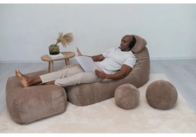 Brązowy worek do siedzenia z materiału bouclé Snug 130 – SLOWDOWN