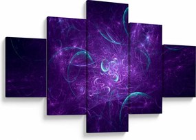 Obraz nowoczesnej niebieskiej abstrakcji (125x70 cm)