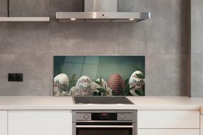 Szklany Panel Wielkanocne Liście i Kwiaty