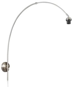 Nowoczesna lampa ścienna ze stali bez klosza - Boog Nowoczesny Oswietlenie wewnetrzne
