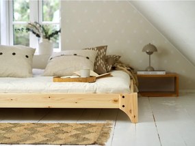 Łóżko dwuosobowe z drewna sosnowego ze stelażem 140x200 cm Elan – Karup Design