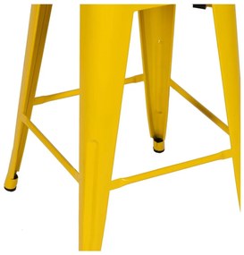Żółte metalowe hokery zestaw 2 szt. (wysokość siedziska 61 cm) – Ixia