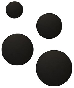 Kinkiet Wewnętrzny i Zewnętrzny 25 cm Disk 18W 3CCT IP65 Czarny