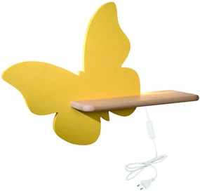 Żółta lampka nocna w formie motyla z włącznikiem - K032-Nando