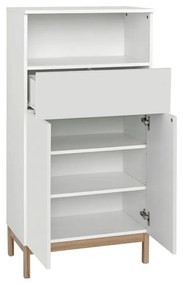 Biała wysoka szafka łazienkowa 60x121 cm Mirza – Støraa