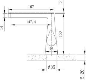 Bateria umywalkowa z mieszaczem NT7320 kaskadowa
